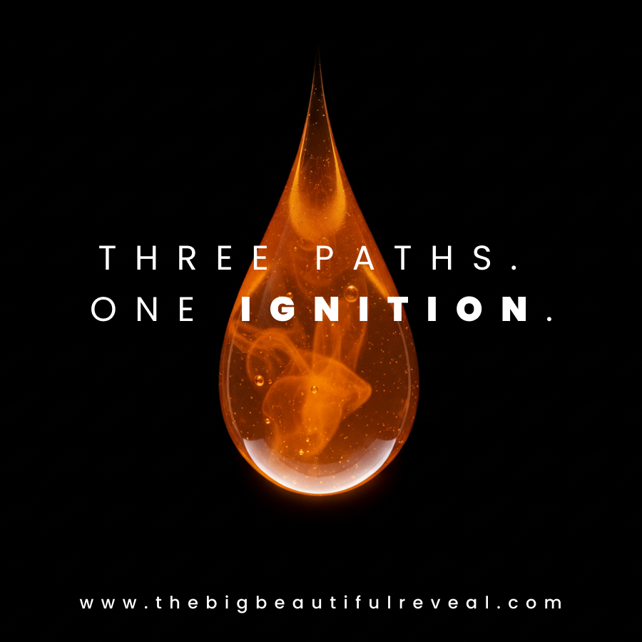 Three paths, one ignition — triGLP drop art