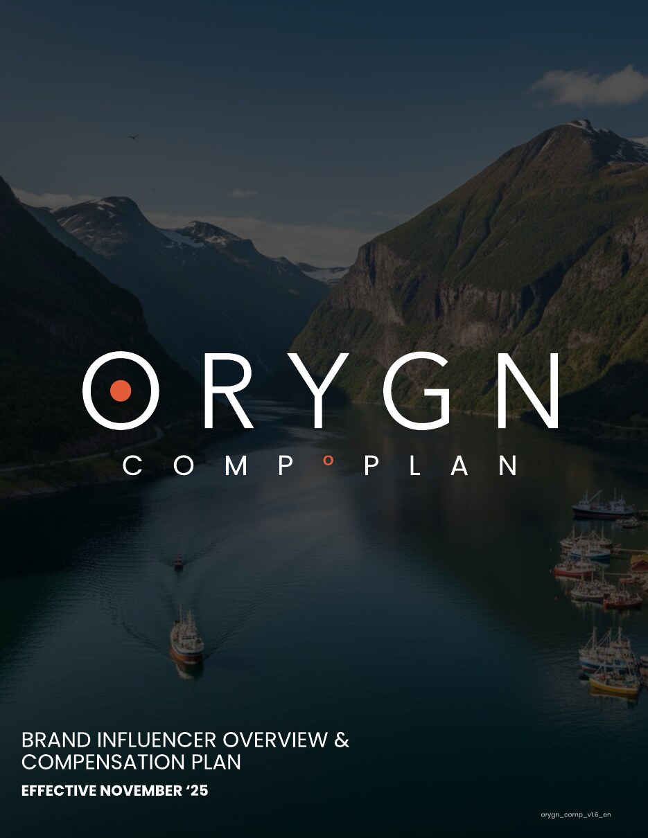 ORYGN compensation plan preview