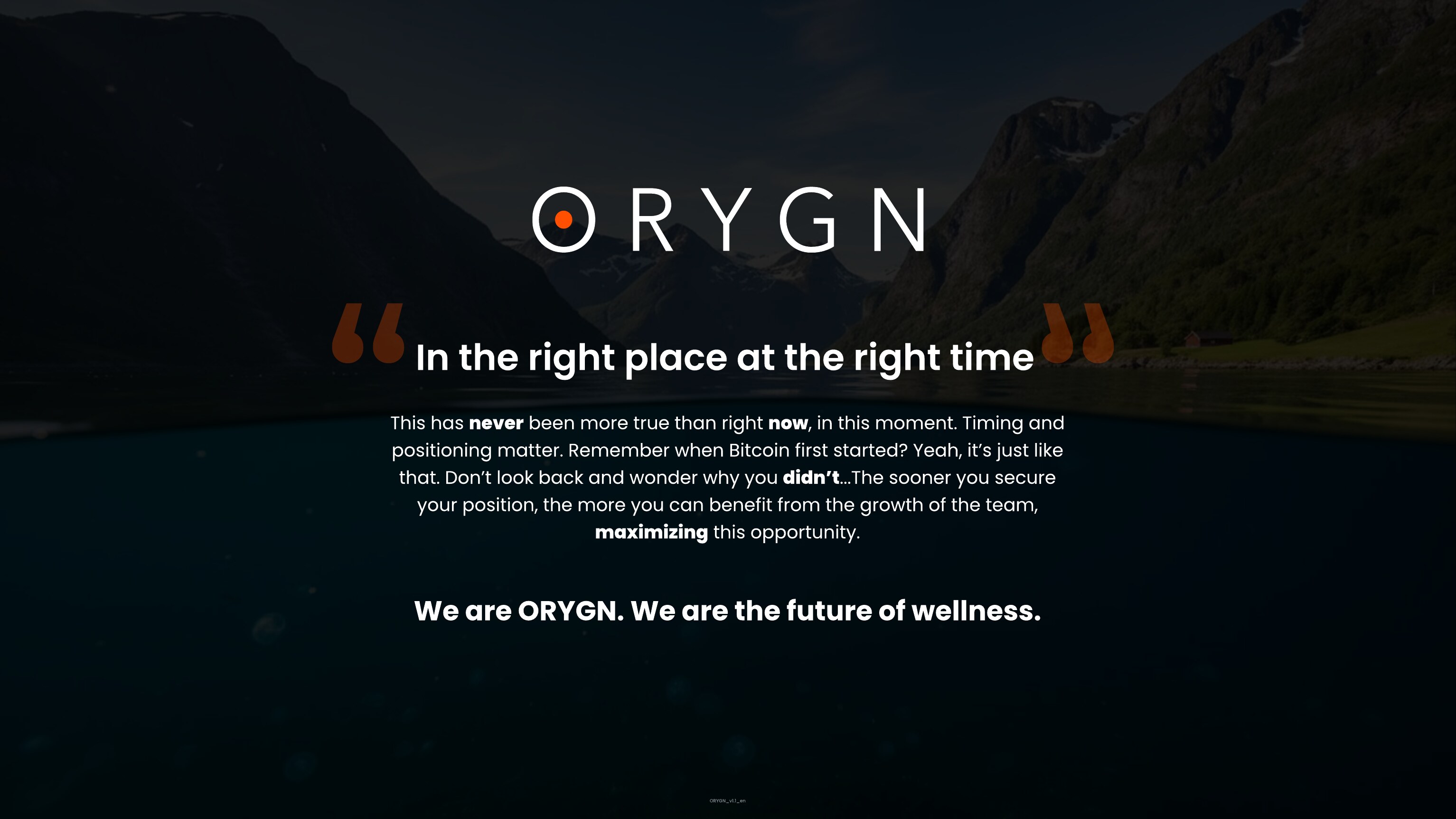 ORYGN Presentation — page 24 of 24
